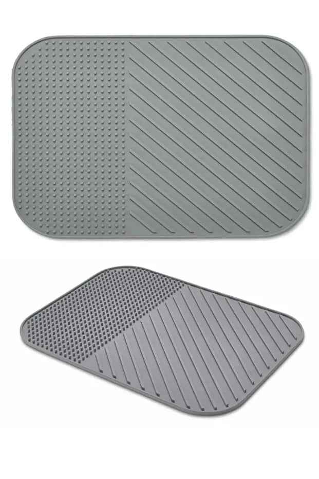 Silicone Dish Drying Mat Tray Kitchen Drainer Pad Heat Resistant
