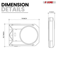 5Core 10 inch Slim Under Seat Car Audio Subwoofer 800W Built in - Snagva