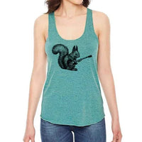 Squirrel Playing Guitar Racerback - Snagva