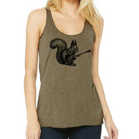 Squirrel Playing Guitar Racerback - Snagva
