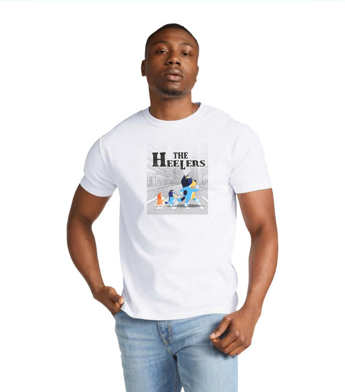 Artwork reference on a sample garment; selected model, color and print placement may differ · The Heelers Street Walk | Tee, Sweatshirt & Hoodie