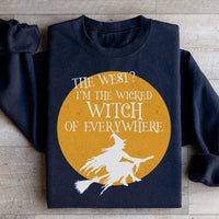 Black sweatshirt with graphic design inspired by The Wicked Witch Of Everywhere