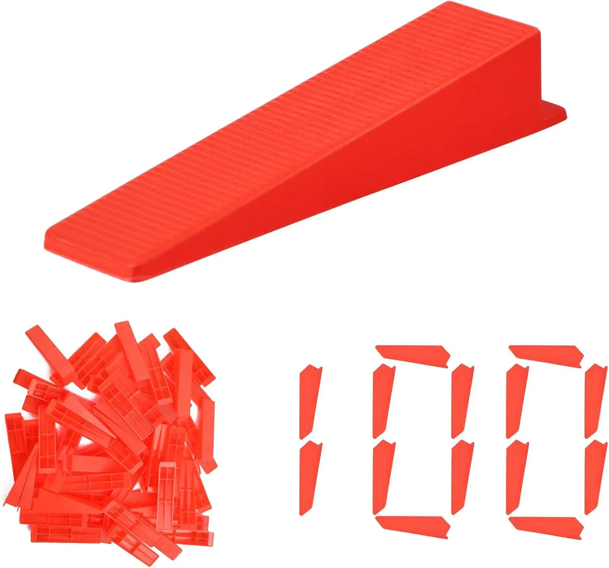 tile leveling wedges with clips for ceramic tile and stone installation