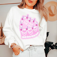 White sweatshirt with 'Too Old For Leo' design, soft fleece interior, adjustable banded cuffs