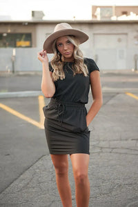 DT Women's DOWNTOWN Lightweight Dress in Black - Snagva
