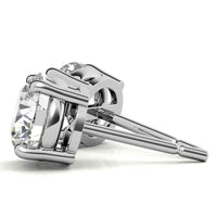 AGI Certified 4 CTW Lab Grown Diamond Stud Earrings in 14K White or