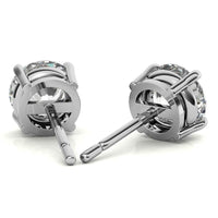 4.00 CTW AGI Certified Lab Grown Diamond Stud Earrings in 14K White or